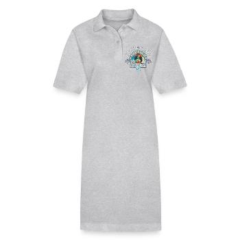 Strandzeit Costa Rica - Stanley/Stella Frauen Bio-Polokleid PAIGER - Grau meliert - Vorne