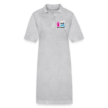 Bachelor bachelorette fête de mariage - Robe polo bio PAIGER Stanley/Stella Femme - gris chiné - Devant