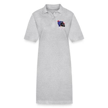 Moto motos de course pilote motard sport automobile - Robe polo bio PAIGER Stanley/Stella Femme - gris chiné - Devant