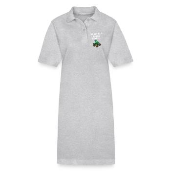 Ich Bin Jetzt Großer Bruder - Stanley/Stella Frauen Bio-Polokleid PAIGER - Grau meliert - Vorne