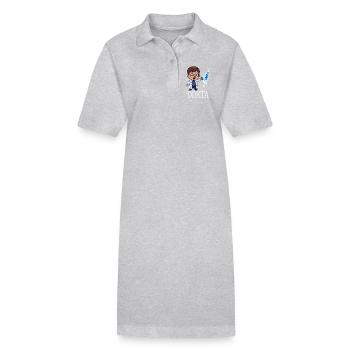 Médecin médecin drôle spécialiste assistant médecin profession - Robe polo bio PAIGER Stanley/Stella Femme - gris chiné - Devant