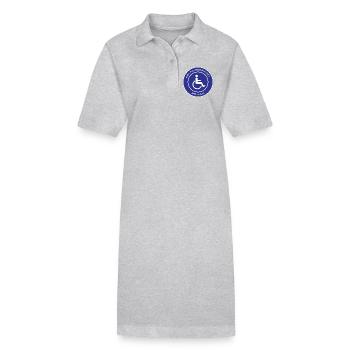 Tous les handicaps ne sont pas visibles / conception handicapée - Robe polo bio PAIGER Stanley/Stella Femme - gris chiné - Devant