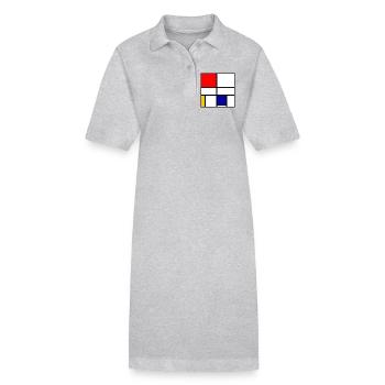 Mondrian 3 - Robe polo bio PAIGER Stanley/Stella Femme - gris chiné - Devant
