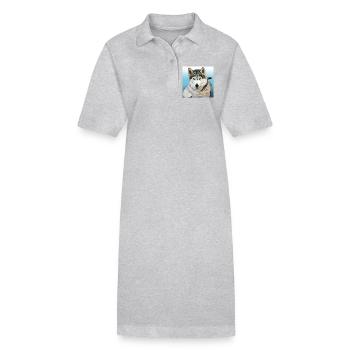 Husky - Stanley/Stella Frauen Bio-Polokleid PAIGER - Grau meliert - Vorne
