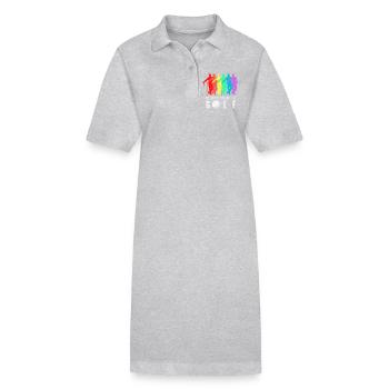 Tous les Chemins Mènent au Golf - Robe polo bio PAIGER Stanley/Stella Femme - gris chiné - Devant