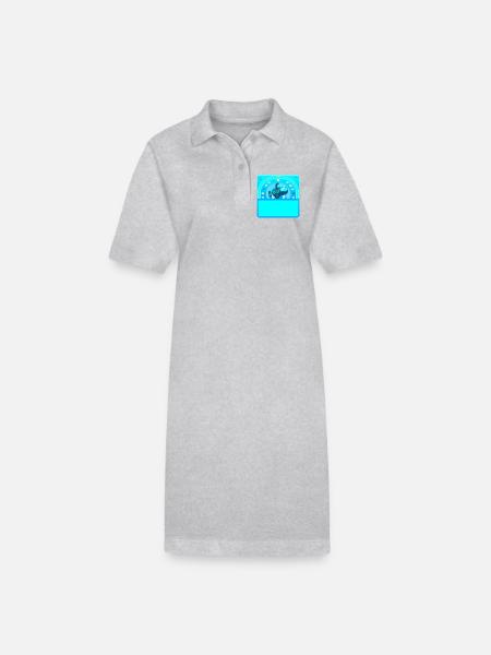 U-BOOT - Stanley/Stella Frauen Bio-Polokleid PAIGER - Grau meliert