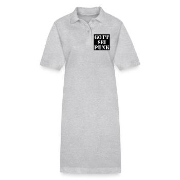 Gott sei Punk - Stanley/Stella Frauen Bio-Polokleid PAIGER - Grau meliert - Vorne