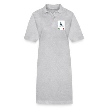 Appel du large - Robe polo bio PAIGER Stanley/Stella Femme - gris chiné - Devant