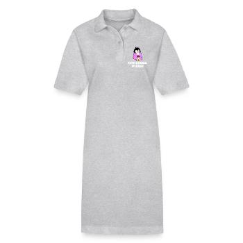 Déclaration du pingouin froid de l’Antarctique Animal du pôle Sud - Robe polo bio PAIGER Stanley/Stella Femme - gris chiné - Devant