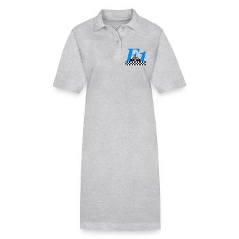 Grand prix - Robe polo bio PAIGER Stanley/Stella Femme - gris chiné - Devant