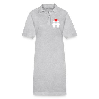 Liebe Lgbt Herz Gleichgeschlechtliche Ehe Homo - Stanley/Stella Frauen Bio-Polokleid PAIGER - Grau meliert - Vorne