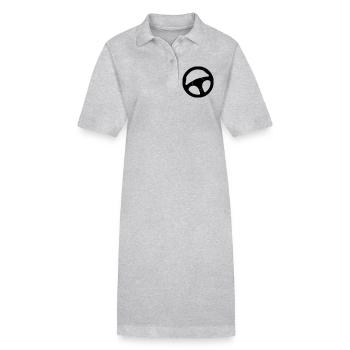 Volant de voiture - Robe polo bio PAIGER Stanley/Stella Femme - gris chiné - Devant