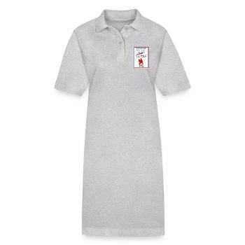 Mathématiques démocratiques françaises - Robe polo bio PAIGER Stanley/Stella Femme - gris chiné - Devant
