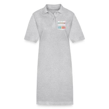 Nicht meine Schuld. Ist meine Neandertaler DNA - Stanley/Stella Frauen Bio-Polokleid PAIGER - Grau meliert - Vorne