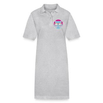 Katze, Katze also, ich liebe Katzen - Stanley/Stella Frauen Bio-Polokleid PAIGER - Grau meliert - Vorne
