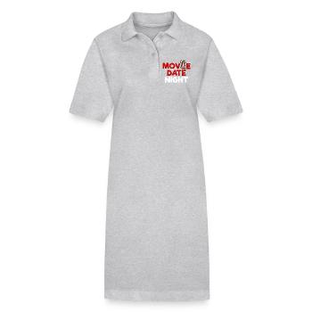 Popcorn Statement Movies Cinema Night Streaming - Stanley/Stella PAIGER Organic Women’s Polo Dress - heather grey - Front