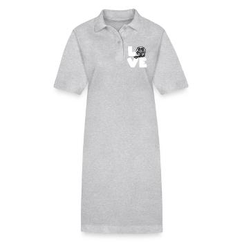 Films disant binge watching Streaming Films de cinéma - Robe polo bio PAIGER Stanley/Stella Femme - gris chiné - Devant