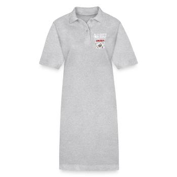 Als Gott mich schuf | Ironisches Gottes Design - Stanley/Stella Frauen Bio-Polokleid PAIGER - Grau meliert - Vorne