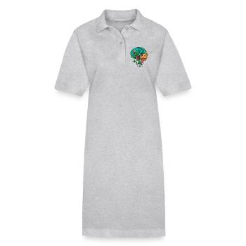 Nachhaltigkeit Umwelt Umweltschützer Baum Erde - Stanley/Stella Frauen Bio-Polokleid PAIGER - Grau meliert - Vorne