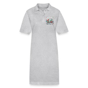 JOYEUX NOËL - Robe polo bio PAIGER Stanley/Stella Femme - gris chiné - Devant