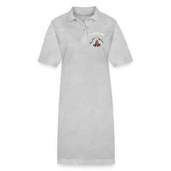 Déclaration de camping Camping Camping Feu de camp Camping - Robe polo bio PAIGER Stanley/Stella Femme - gris chiné - Devant