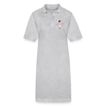 Ballerine - Robe polo bio PAIGER Stanley/Stella Femme - gris chiné - Devant