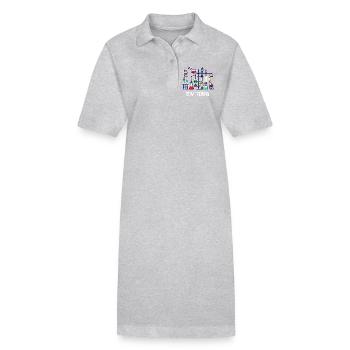 Workaholic Statement Emploi Scientifique Carrière - Robe polo bio PAIGER Stanley/Stella Femme - gris chiné - Devant