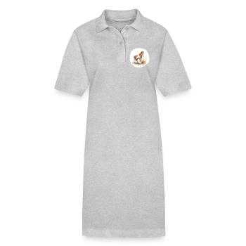 Aquarelle de poulain - Robe polo bio PAIGER Stanley/Stella Femme - gris chiné - Devant