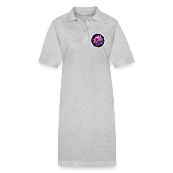 Kosmische funky Blasen - Stanley/Stella Frauen Bio-Polokleid PAIGER - Grau meliert - Vorne