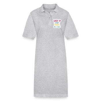 En cas de doute, parcourez le monde - Robe polo bio PAIGER Stanley/Stella Femme - gris chiné - Devant