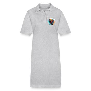 Bouldern Gecko Seil? Geschenk - Stanley/Stella Frauen Bio-Polokleid PAIGER - Grau meliert - Vorne