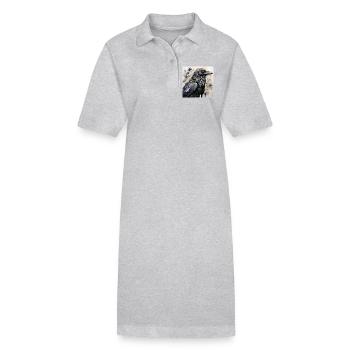 Le Corbeau Noir - Robe polo bio PAIGER Stanley/Stella Femme - gris chiné - Devant