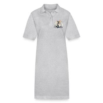 100 Jahre Fee Elfe süß Geburtstag Geschenk - Stanley/Stella Frauen Bio-Polokleid PAIGER - Grau meliert - Vorne
