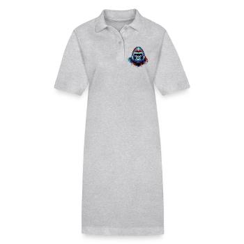 Gorille - Robe polo bio PAIGER Stanley/Stella Femme - gris chiné - Devant