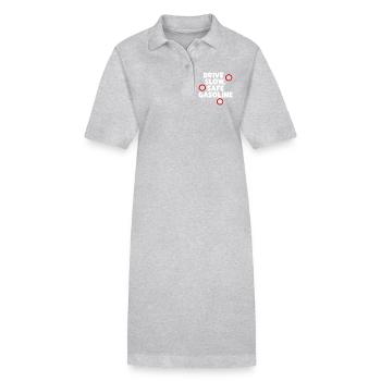 Benzin Zapfsäule Energiespeicher Tanken Statement - Stanley/Stella Frauen Bio-Polokleid PAIGER - Grau meliert - Vorne