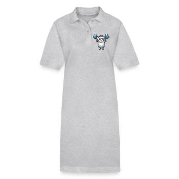 Entraînement de fitness d’haltères d’haltères d’haltères de mouton et d’agneau - Robe polo bio PAIGER Stanley/Stella Femme - gris chiné - Devant