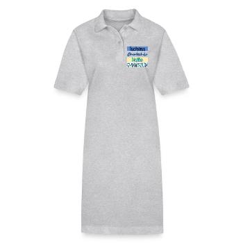 TSCHÜSS GRUNDSCHULE - HALLO GYMNASIUM - Stanley/Stella Frauen Bio-Polokleid PAIGER - Grau meliert - Vorne