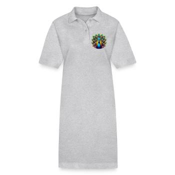 Paon - Robe polo bio PAIGER Stanley/Stella Femme - gris chiné - Devant