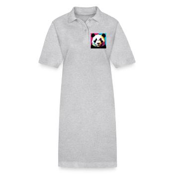 Panda - Stanley/Stella Frauen Bio-Polokleid PAIGER - Grau meliert - Vorne