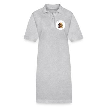 Yummy Burger Kunst - Stanley/Stella Frauen Bio-Polokleid PAIGER - Grau meliert - Vorne