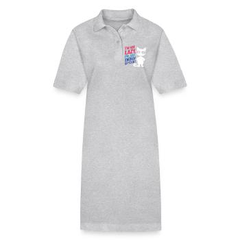 Ich bin nicht faul, ich bin nur energieeffizient - Stanley/Stella Frauen Bio-Polokleid PAIGER - Grau meliert - Vorne