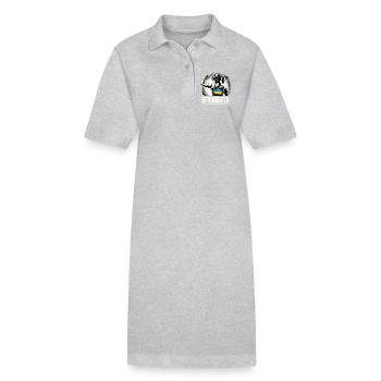 Femme forte confiante Femme ukrainienne Cadeau - Robe polo bio PAIGER Stanley/Stella Femme - gris chiné - Devant