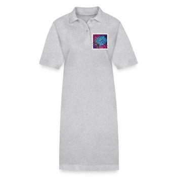 Art abstrait - Robe polo bio PAIGER Stanley/Stella Femme - gris chiné - Devant