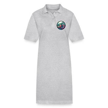 Flosse Meerjungfrau - Stanley/Stella Frauen Bio-Polokleid PAIGER - Grau meliert - Vorne