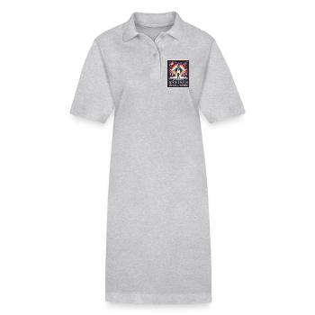 Navette spatiale - Le voyage commence - Robe polo bio PAIGER Stanley/Stella Femme - gris chiné - Devant