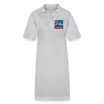 Australien Outback Design - Stanley/Stella Frauen Bio-Polokleid PAIGER - Grau meliert - Vorne