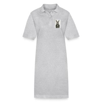 Lapin criminel - Robe polo bio PAIGER Stanley/Stella Femme - gris chiné - Devant