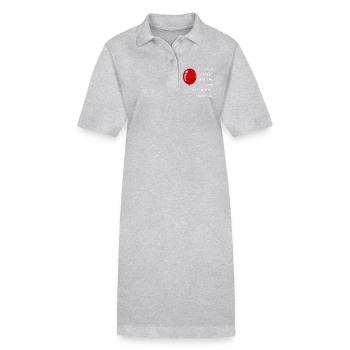 Invitation du clown - Robe polo bio PAIGER Stanley/Stella Femme - gris chiné - Devant