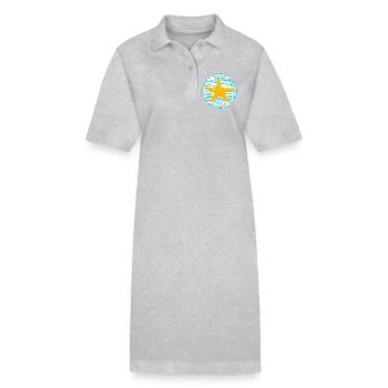Étoile de mer Vagues Cercle Lac Mer Étoile Maritime Bande dessinée - Robe polo bio PAIGER Stanley/Stella Femme - gris chiné - Devant