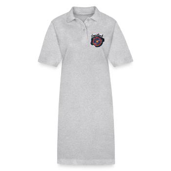 Carrousel de cœur contre Ciel Bleu Nocturne - Robe polo bio PAIGER Stanley/Stella Femme - gris chiné - Devant